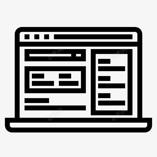 广告横幅内容图标svg_新图网 https://ixintu.com 内容 布局 广告 数字营销图标 横幅 网站