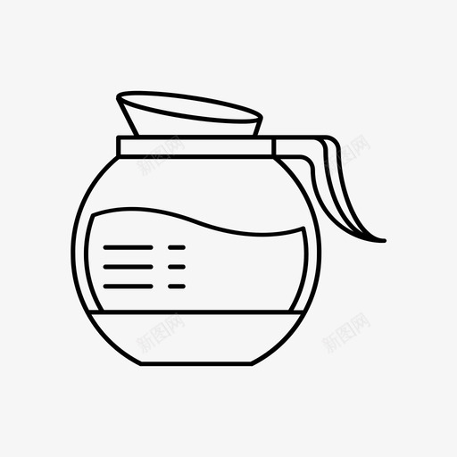 咖啡壶容器厨房图标svg_新图网 https://ixintu.com 厨房 咖啡壶 器具 容器