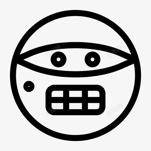 犯罪表情面具强盗图标svg_新图网 https://ixintu.com 强盗 犯罪表情 面具