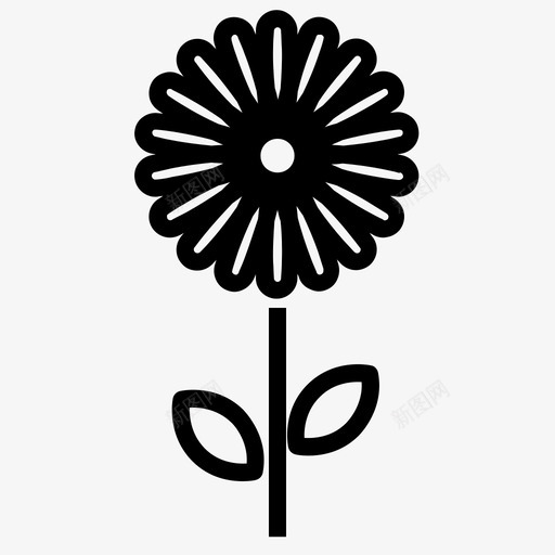 花花园春天图标svg_新图网 https://ixintu.com 向日葵 感恩节 春天 花 花园