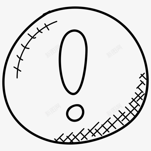 注意警告危险符号感叹号图标svg_新图网 https://ixintu.com 危险符号 安全威胁 安全涂鸦图标 感叹号 注意警告