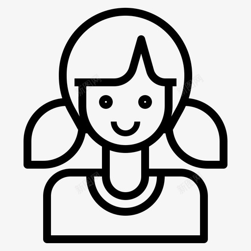 女孩化身女儿图标svg_新图网 https://ixintu.com 化身 女儿 女孩 年轻