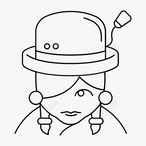 玻利维亚妇女乔拉族文化图标svg_新图网 https://ixintu.com 乔拉族 人民 传统 宇宙文化 文化 玻利维亚妇女
