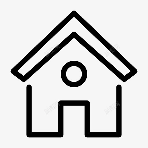 家庭服务房屋物业图标svg_新图网 https://ixintu.com 2000个简单的线图标 家庭服务 房地产 房屋 物业