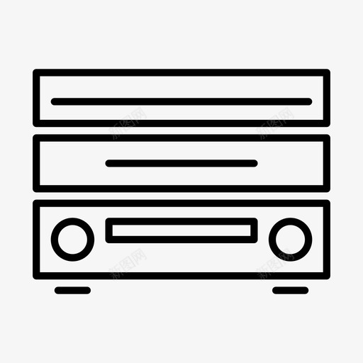 高保真立体声音乐接收器图标svg_新图网 https://ixintu.com 乙烯基 接收器 音乐 高保真立体声 高保真音响