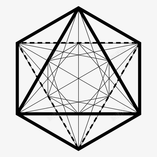 八面体空气神圣的几何学图标svg_新图网 https://ixintu.com 八面体 神圣的几何学 空气