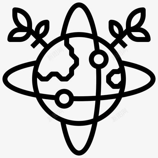 生态星球网格标志图标svg_新图网 https://ixintu.com 世界 标志 生态 生态星球 符号 网格
