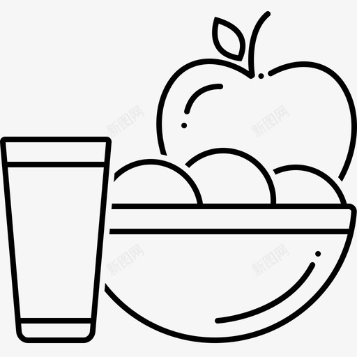 病人的食物碗水果图标svg_新图网 https://ixintu.com 健康的 水果 病人的食物 碗