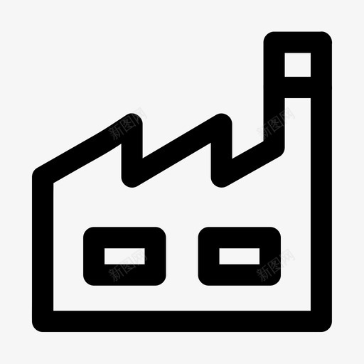 工业建筑公司图标svg_新图网 https://ixintu.com 公司 工业 工作 工厂 建筑