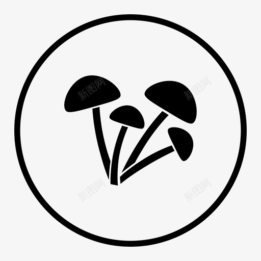 蘑菇伞菌真菌蘑菇植物图标svg_新图网 https://ixintu.com 牡蛎蘑菇 真菌 蘑菇伞菌 蘑菇植物 野生蘑菇 食品