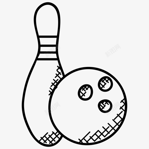保龄球保龄球馆保龄球游戏图标svg_新图网 https://ixintu.com 体育涂鸦图标 保龄球 保龄球游戏 保龄球馆