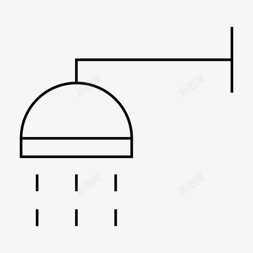 淋浴洗澡浴室图标svg_新图网 https://ixintu.com 洗澡 浴室 淋浴