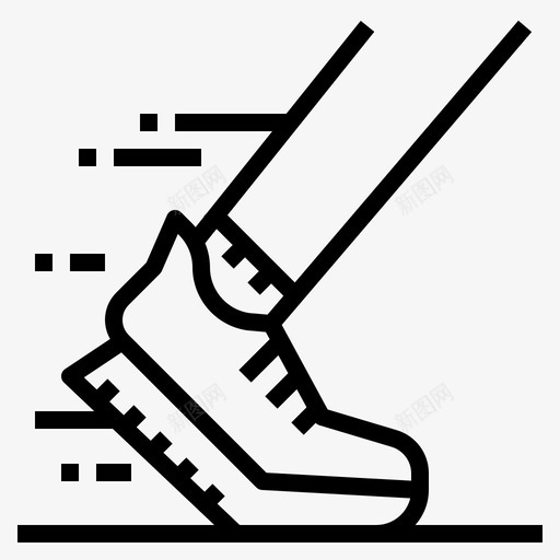 跑步运动鞋速度图标svg_新图网 https://ixintu.com 甜食和甜点 跑步 运动 运动鞋 速度