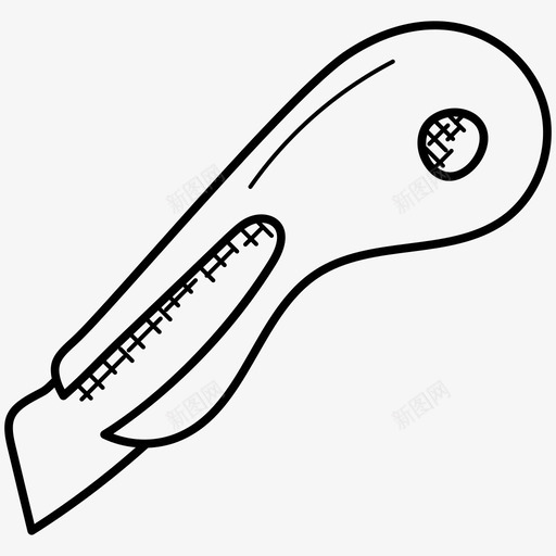 实用刀刀具刀办公刀图标svg_新图网 https://ixintu.com 刀具刀 办公刀 办公室涂鸦图标 实用刀 弹簧刀 文具刀