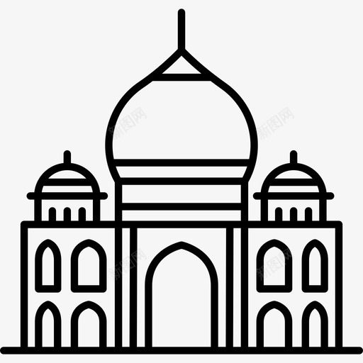 泰姬陵纪念碑旅游图标svg_新图网 https://ixintu.com 旅游 泰姬陵 纪念碑