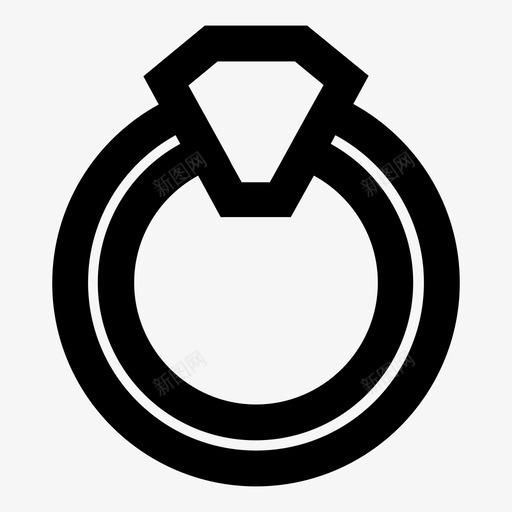 戒指宝石黄金图标svg_新图网 https://ixintu.com 宝石 戒指 贵重 银 黄金