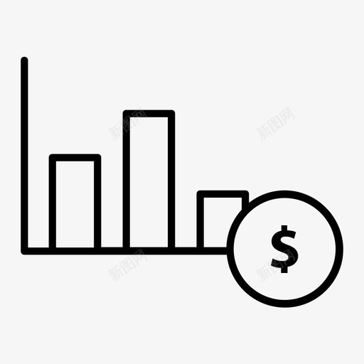 柱状图硬币第二卷图标svg_新图网 https://ixintu.com 柱状图 硬币 第二卷