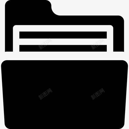 带文档界面扩展用户界面的文件夹图标svg_新图网 https://ixintu.com 带文档 扩展用户界面的文件夹 界面