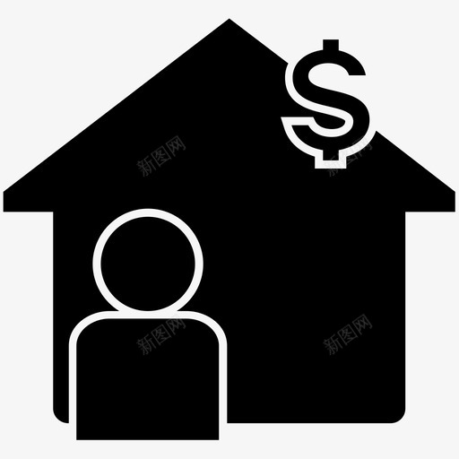 房地产经纪人企业买家图标svg_新图网 https://ixintu.com 买家 企业 住宅 合同 房地产经纪人