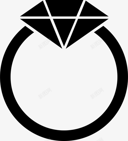 钻戒珠宝婚礼图标svg_新图网 https://ixintu.com 婚礼 珠宝 钻戒