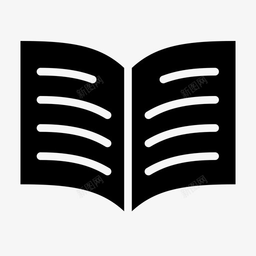 阅读杂志新闻图标svg_新图网 https://ixintu.com 报纸 教育 文本 新闻 杂志 阅读