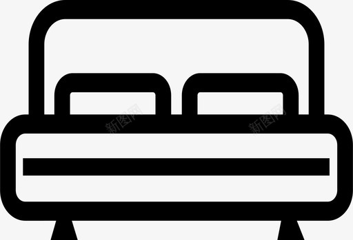 床卧室家图标svg_新图网 https://ixintu.com 卧室 家 床 恢复 放松
