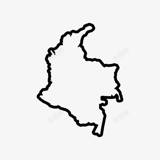 哥伦比亚地图拉丁美洲南美洲图标svg_新图网 https://ixintu.com 南美洲 哥伦比亚地图 拉丁美洲