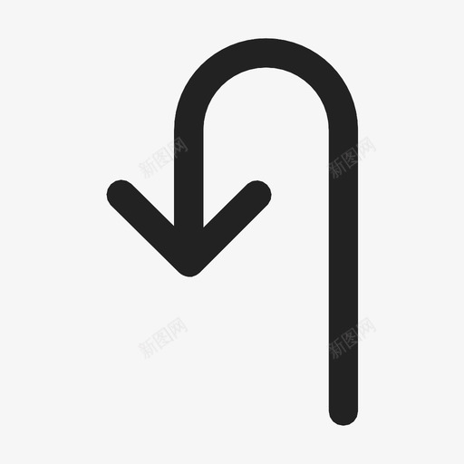 箭头方向u形转弯图标svg_新图网 https://ixintu.com u形转弯 方向 箭头