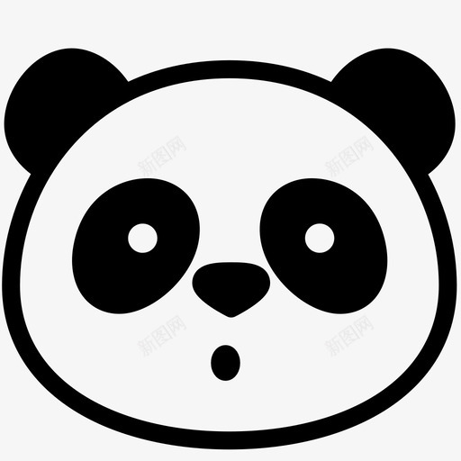 吹表情情绪图标svg_新图网 https://ixintu.com 吹 情绪 感觉 熊猫 熊猫表情线 表情