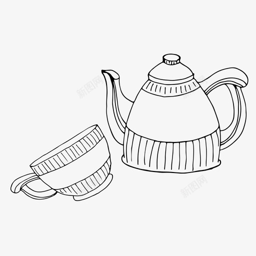 采购产品水壶和杯子水壶和杯子饮料图标svg_新图网 https://ixintu.com 手绘 水壶和杯子 盘子 茶 茶壶和杯子 采购产品水壶和杯子 餐具 饮料