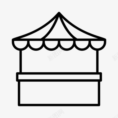 嘉年华帐篷马戏团游乐场图标图标