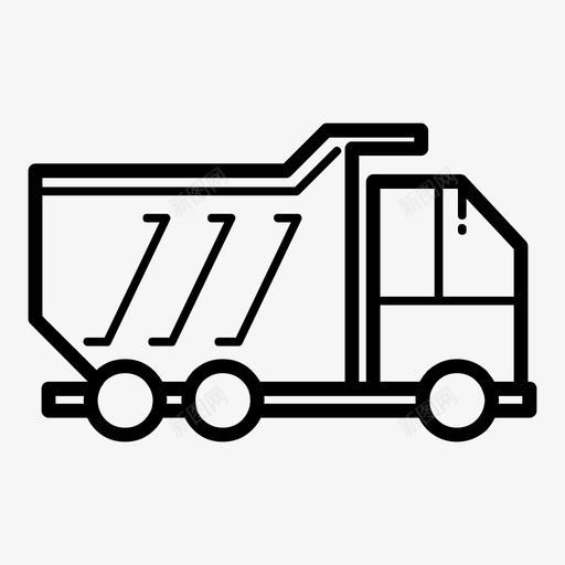自卸车运输车辆图标svg_新图网 https://ixintu.com 自卸车 车辆 运输 运输线