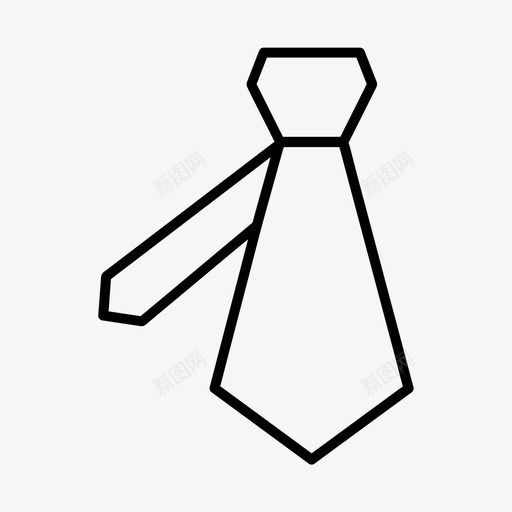 领带配饰服装图标svg_新图网 https://ixintu.com 套装 时装 服装 配饰 领带