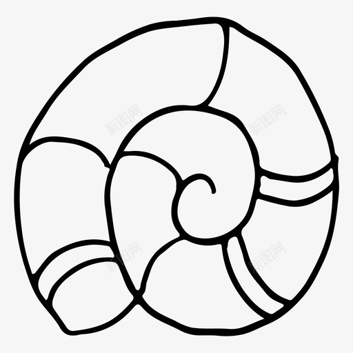 贝壳海滩海洋图标svg_新图网 https://ixintu.com 夏天 夏日涂鸦 大海 海洋 海滩 贝壳