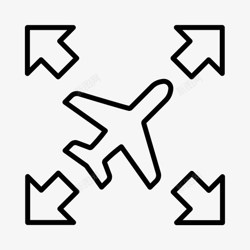 航空空中交通管制飞机图标svg_新图网 https://ixintu.com 机场 空中交通管制 航空 飞机 飞行