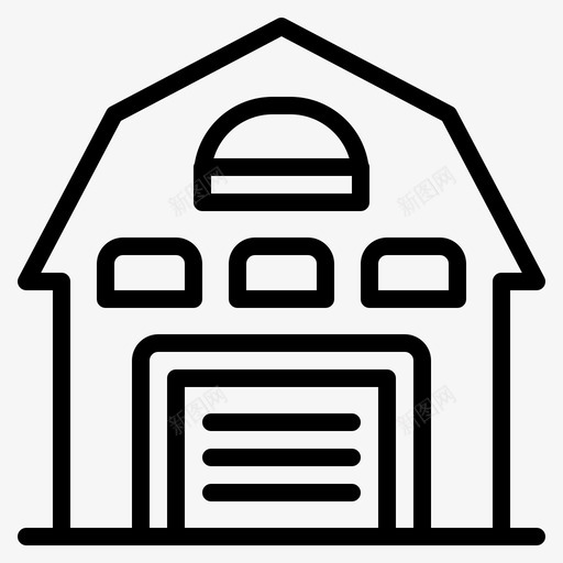 谷仓建筑农场图标svg_新图网 https://ixintu.com 农场 农场花园 建筑 房地产 花园 谷仓