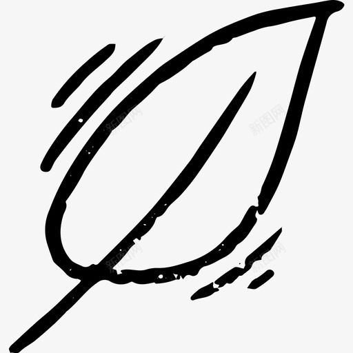 叶草本植物自然图标svg_新图网 https://ixintu.com 叶 植物 画笔 素食主义者 自然 草本植物