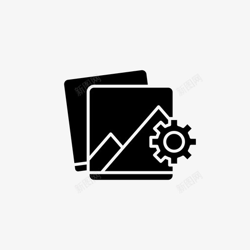 设置商业金融图标svg_新图网 https://ixintu.com 商业 商业图标瘦填充 图片设置 服务 照片 金融
