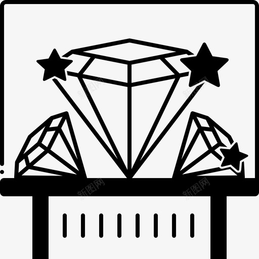 钻石展品闪亮图标svg_新图网 https://ixintu.com 展品 钻石 闪亮 闪耀