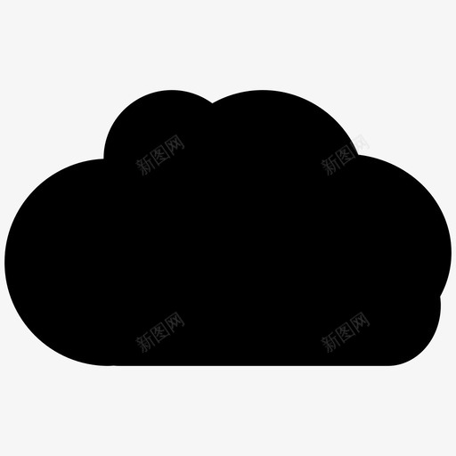 云多云自然固体图标svg_新图网 https://ixintu.com 云 多云 自然固体