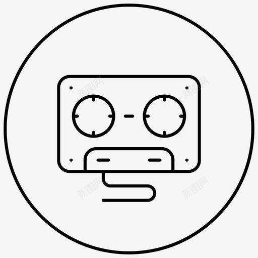 盒式磁带娱乐音乐图标svg_新图网 https://ixintu.com 唱片 娱乐 盒式磁带 音乐 音乐图标细圆