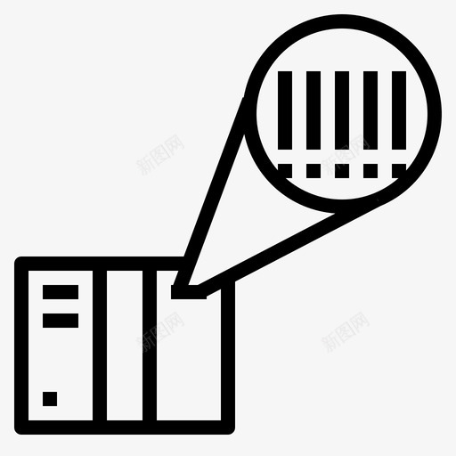 条形码包装跟踪图标svg_新图网 https://ixintu.com 包装 条形码 跟踪 运输