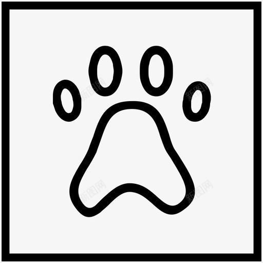 爪印动物脚图标svg_新图网 https://ixintu.com 动物 爪印 脚 脚印 身体部位