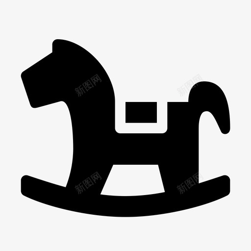 摇摆马童年乐趣图标svg_新图网 https://ixintu.com 乐趣 婴儿实心 摇摆马 玩具 童年