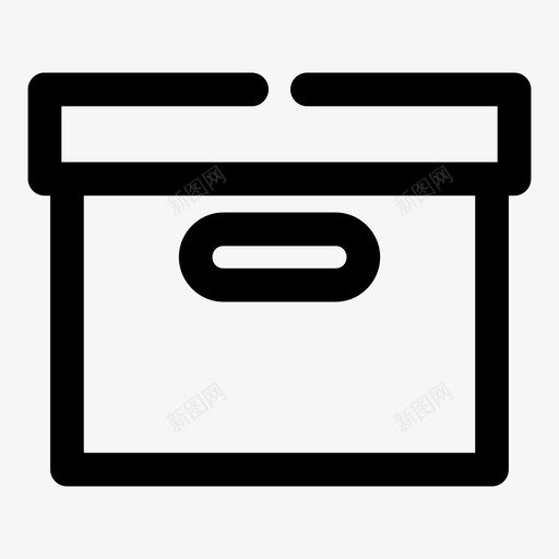 盒子包装邮寄图标svg_新图网 https://ixintu.com 供应 办公室空白粗体 包装 商店 盒子 邮寄