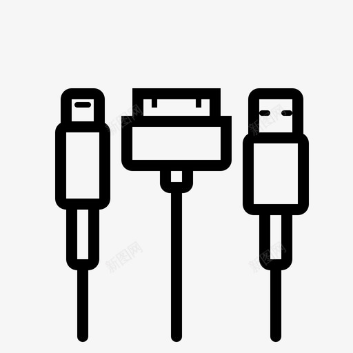 充电器电缆usb手机和设备图标svg_新图网 https://ixintu.com usb 充电器电缆 手机和设备