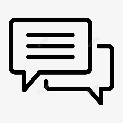 谈话泡泡聊天图标svg_新图网 https://ixintu.com 2000个简单的线图标 对话 泡泡 聊天 谈话