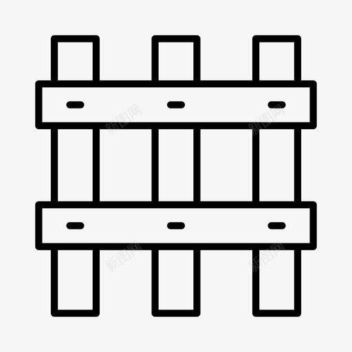 农场围栏花园园艺图标svg_新图网 https://ixintu.com 农场围栏 园艺 尖桩篱笆 花园