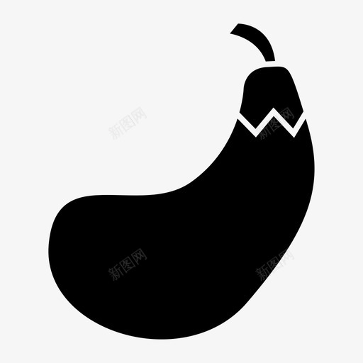 茄子食物水果图标svg_新图网 https://ixintu.com 水果 烧烤 茄子 食物