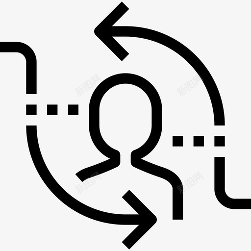 人力资源箭头业务图标svg_新图网 https://ixintu.com 业务 人力资源 箭头 职业 职业和人力资源